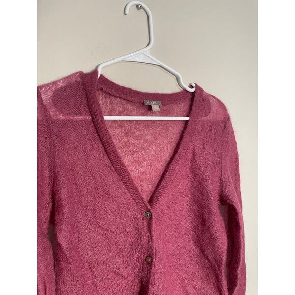 J.Jill Mohair and Wool Blend Cardigan in Wine Color - Picture 2 of 8